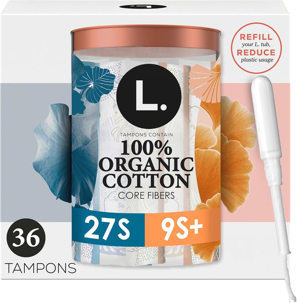 L. Tampons, Made with Organic Cotton, Super/Super Plus Absorbency, Multipack, Made Without