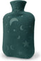 Hot Water Bottle with Soft Cover, 2L for Menstrual Cramps, Neck and Shoulder Pain Relief, Green