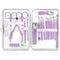 Professional Manicure Set, Travel Nail Care Kit with Finger Toe Nail Clippers, Glass Nail File, Women Gift