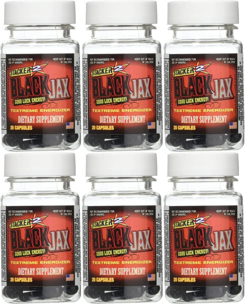 Black Jax Good Luck Energy Extreme Energizer Dietary Supplement, 20ct Capsules/Bottle