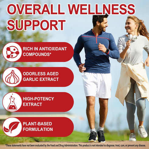 Stbhgfyxr Softgels,15:1 Immune Free,300 Count Aged Garlic Extract Concentrated Organic Garlic Extract Supplement