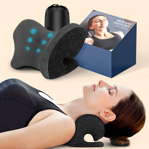 Neck and Shoulder Relaxer with Magnetic Therapy Pillowcase, Chiropractic Pillows for Pain Relief and Spine Alignment