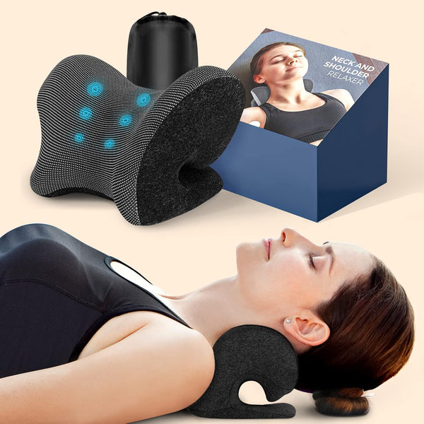 Neck and Shoulder Relaxer with Magnetic Therapy Pillowcase, Chiropractic Pillows for Pain Relief and Spine Alignment