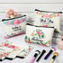 16 Pcs Inspirational Quotes Canvas Cosmetic Bag Bulk, Zipper Makeup Bags, Travel Toiletry Pouch Gift for Women Girls