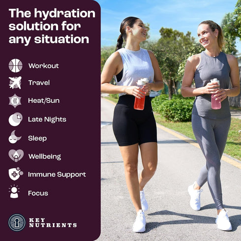 KEY NUTRIENTS Multivitamin Electrolytes Powder - No Sugar - 5 Delicious Flavors - Endurance & Energy Supplement