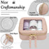 Small Clear Make Up Bag Square Make Up Bag Clear Makeup Travel Bag Clear Travel Makeup Bag Cosmetic Case Clear Makeup Organizer Bag Clear Make Up Bags for Women Clear Bag for Car Clear (Pink)