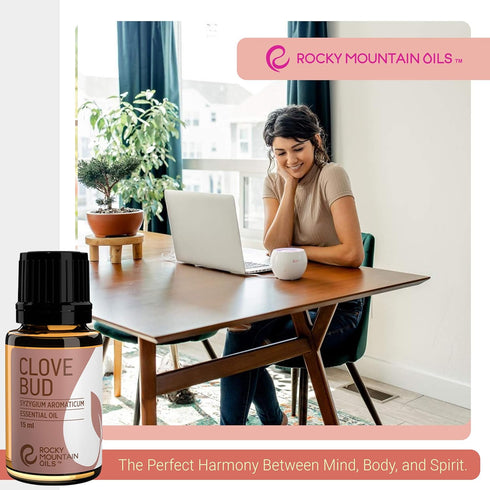 Rocky Mountain Clove Bud Essential Oil - 15ml Aromatherapy Diffuser Oils, Topical Massage Oil for Home