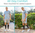 Vive Calf Compression Sleeve for Men & Women 20-30mmHg (1 Pair) - Footless Calf Support Socks for Pain Relief