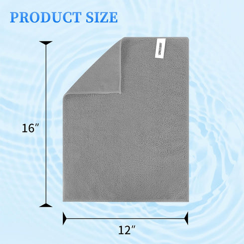 FIXSMITH Microfiber Cleaning Cloth - Pack of 8, 12 x 16 in, Lint-Free, Streak-Free, Highly Absorbent Cleaning Towels