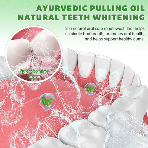 Coconut Oil Pulling for Teeth and Gums, 237ML, Coconut + Mint Mouthwash Pulling Oil for Improved Oral Hygiene