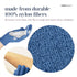 MainBasics Exfoliating Bath Gloves for Shower, Heavy-Textured Nylon Fiber Body Exfoliator (1 Pair, Pigeon Blue)
