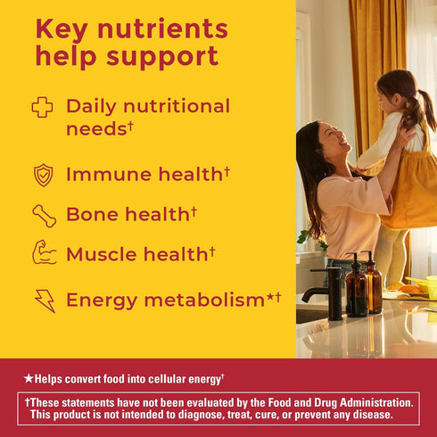 Nature Made Zero Sugar Multivitamin Gummies, Mens & Womens Multivitamins, Daily Nutritional Support Vitamin and Mineral Supplement, Aspartame Free, 90 Gummies, 45 Day Supply