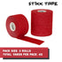 STIKK 3pk Red Athletic Tape - 1.5 inch x 15 Yards, Athletic Tape for Stabilizing Muscles and Joints, Training Supplies