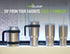 Reduce Reusable Hard Plastic Straws - 4 Pack, BPA-Free, Dishwasher Safe, Fits 20-50 oz Tumbler Mugs