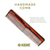 Kent 16T Tortoise Fine Tooth and Wide Tooth Comb for Daily Grooming, Saw Cut Hand Polished, Made in England
