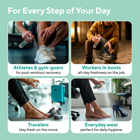 Lavinso Athletes Foot Care Spray with Tea Tree Oil Shoe Deodorizer & Foot Odor Eliminator for Smelly Feet Deodorant