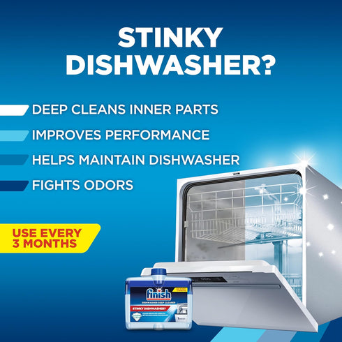 Finish Dishwasher Cleaner Liquid, Deep Cleans Grease & Limescale, 8.45oz, 3 Month Supply