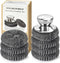 GXLWJXWLV 7PCS Steel Wool Scrubber Pads, Stainless Steel Scrubber Set with 1PCS Handle,
