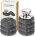 GXLWJXWLV 7PCS Steel Wool Scrubber Pads, Stainless Steel Scrubber Set with 1PCS Handle,