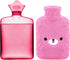samply Hot Water Bottle with Cute Fleece Cover, Hot Water Bag for