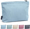 MAANGE Cosmetic Bags for Women, Small Makeup Bag for Purse, Blue Corduroy Makeup Pouch with Metal Zipper for Travel