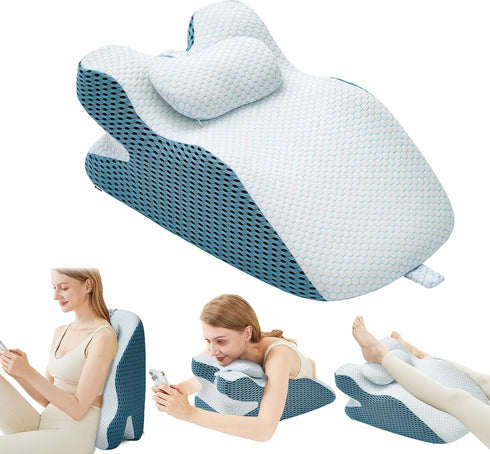 YEERSWAG Ergonomic Wedge Pillow, Prone Pillow for Reading in Bed, Reading Pillow Wedge