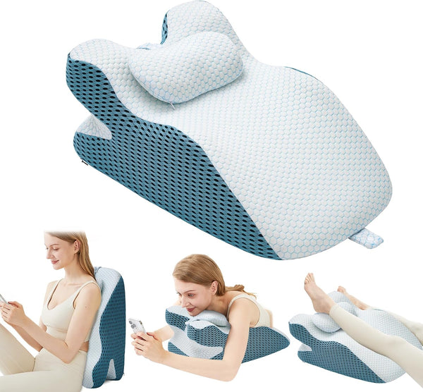 YEERSWAG Ergonomic Wedge Pillow, Prone Pillow for Reading in Bed, Reading Pillow Wedge