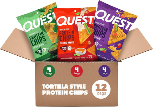 Quest Nutrition Game Day Tortilla Style Protein Chips Variety Pack, Buffalo Ranch