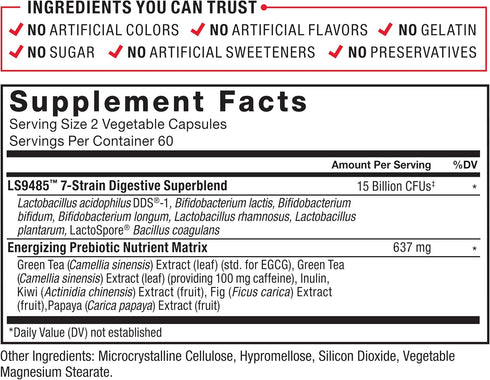 FORCE FACTOR ProbioSlim Extra Strength Probiotic Supplement, 30 Billion CFUs, 120 Capsules for Weight Loss & Digestive