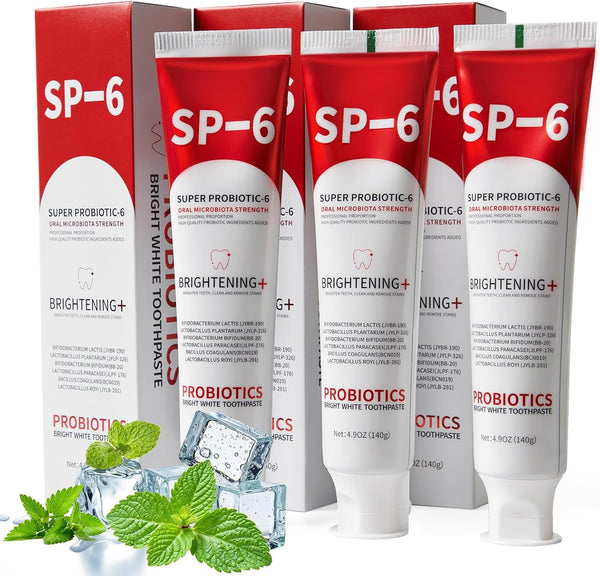 SP-6 Probiotic Whitening Toothpaste, SP-6 Probiotic Toothpaste, Enhanced Formula with 6 Probiotics