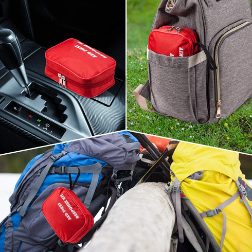 AED First Kit with CPR, Gloves, Razor, Scissors, Gauze Pads, Cleansing Wipes for Training