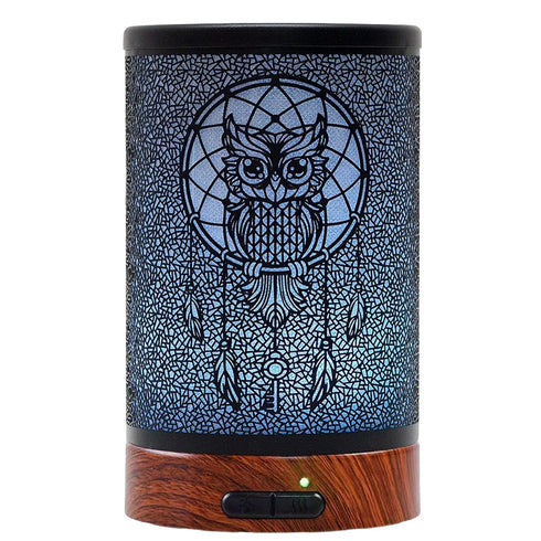 EQUSUPRO Essential Oil Diffuser, 150ml Metal Ultrasonic Cool Mist Diffuser with 7 Colors LED for Home and Office