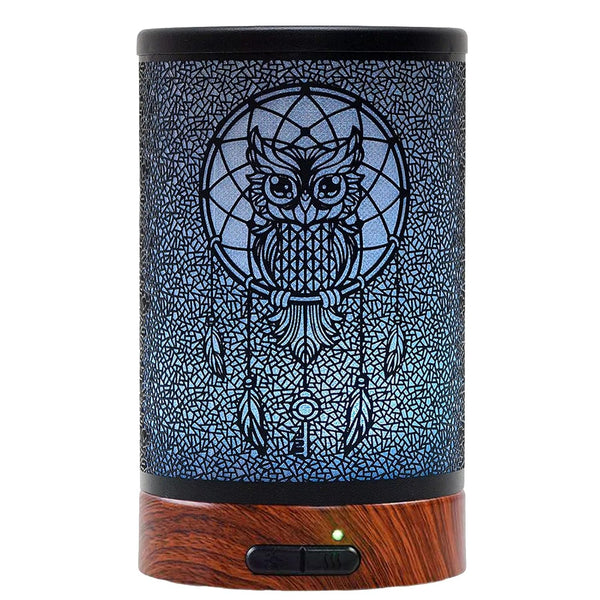 EQUSUPRO Essential Oil Diffuser, 150ml Metal Ultrasonic Cool Mist Diffuser with 7 Colors LED for Home and Office