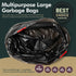 PAMI Large 30-Gallon Drawstring Trash Bags - 8-Pack Black Extra-Strong Plastic Garbage Bags for Kitchen