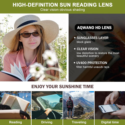 AQWANO Stylish Cat Eye Computer Reading Glasses - 4 Pairs Designer Blue Light Block Eyeglasses for Women, 1.0