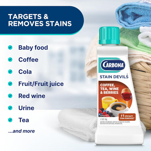 Set Carbona Liquid Stain Devil Food Clean Up Combo | Spot Stain Remover for Clothes