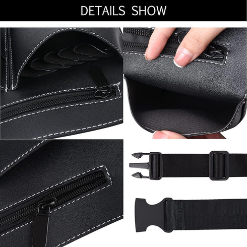 Noverlife Hairdresser Scissor Bag, Barber PU Leather Waist Pouch for Professional Hairdressing Tools