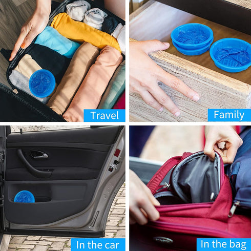 16 Pack Disposable Blue Emesis Bags for Kids, 1000 ml Portable Nausea Bags for Pregnant Women, Leak Resistant Design