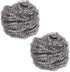 RSVP International Endurance Cleaning Collection - 2 Piece Stainless Steel Scrubbies, Long Lasting, Non-Rusting