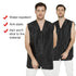 PERFEHAIR Barber Stylist Vest for Men, Black Salon Hairdresser Jacket Smock Clothing