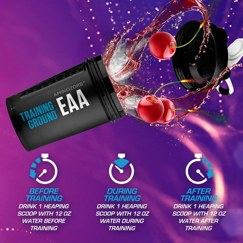EFX Sports Training Ground EAA | Essential Amino Acids Supplement | 40 Servings (Cherry Bomb)