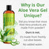 Seven Minerals Organic Aloe Vera Gel, 12oz, 100% Pure, Vegan, Unscented, for Face, Skin, Hair