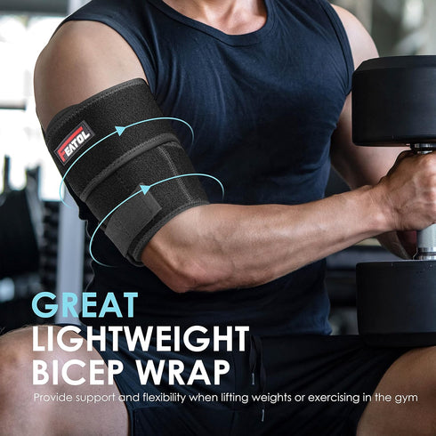 FEATOL Bicep Tendonitis Brace, Compression Sleeve Support for Upper Arm Pain Relief, Muscle Strains, Inflammation