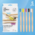 The Humble Co. Bamboo Toothbrushes (5pk) for Superior Oral Care, BPA Free, Soft Bristles