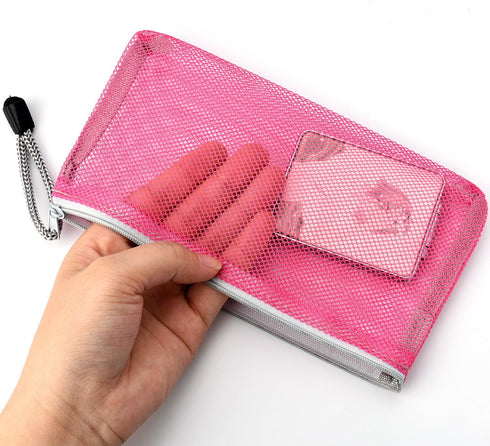 Shappy 8 Pieces Mesh Makeup Bag, Zipper Carry Bag Organizer for Toiletry and Cosmetics, 8 Colors