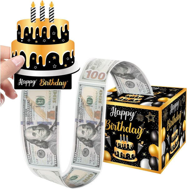 Lemicin Birthday Money Gift Box for Cash Surprise Money Roll Gift Box with