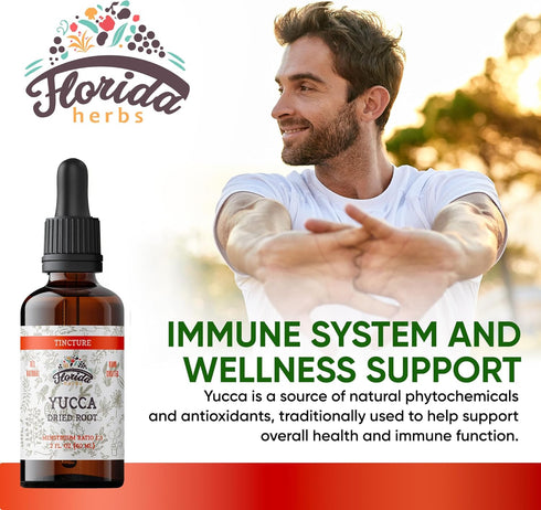 Yucca Tincture, Organic Yucca Extract Herbal Supplement, Non-GMO in Cold-Pressed Vegetable Glycerin, 700 mg