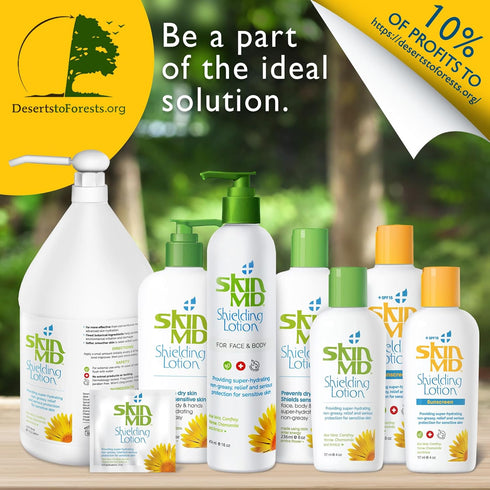 Skin MD Shielding Lotion 4oz, Hydrating Non-Greasy Protection for Sensitive Skin