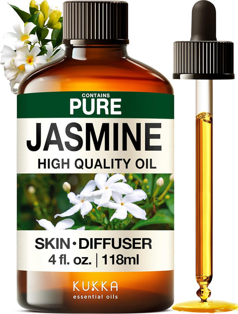 Set Set 2X 4 Oz Tuberose Essential Oil for Diffuse & Jasmine Essential Oil for Diffuser - Aromatherapy Grade Essential