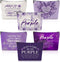 Hillban 6 Pcs Purple Makeup Bag Gifts - Inspirational Zipper Cosmetic Pouch for Purple Lovers